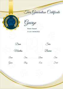 two-generation dog certificate